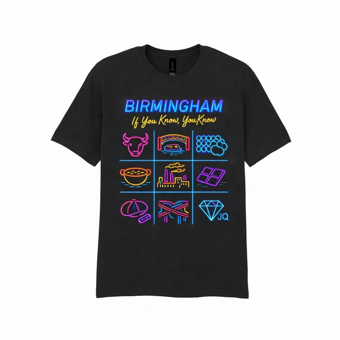 Birmingham - T-Shirt - Birmingham If You Know You Know Neon Icons
