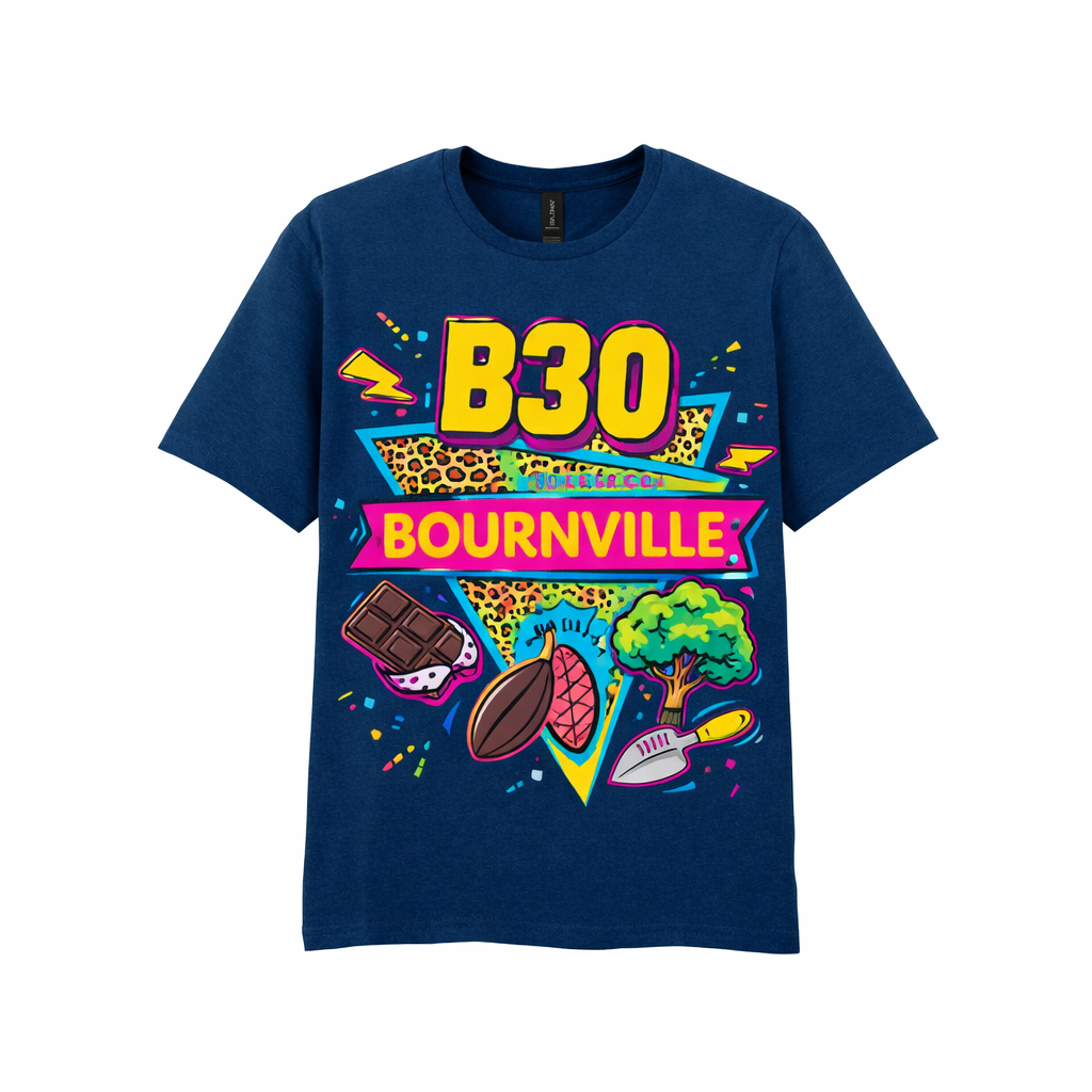 Bournville - T-Shirt - Playful Neon Vibe Design