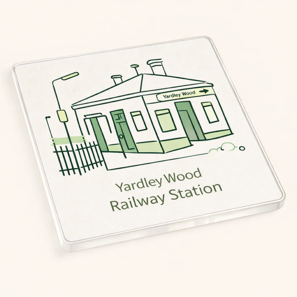 Yardley Wood - Coaster - Geometric Lines - Railway Station