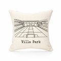 Holte Haven Linen Effect Cushion Cover Gift - Minimalist Villa Park Football Design for Aston Villa FC Fans