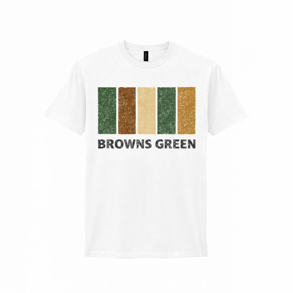 Browns Green - T-Shirt - Colour Block Design