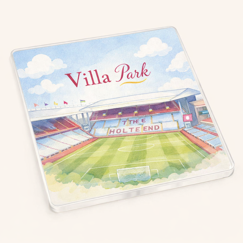 Villa Park Acrylic Coaster Gift - Unique Football Fan Present for Aston Villa Supporters