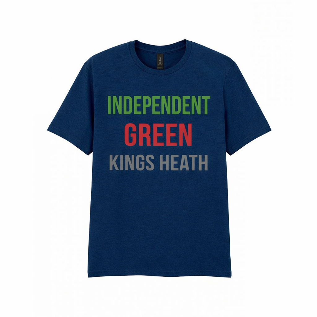 Kings Heath - T-Shirt - Minimal Type Stack Design