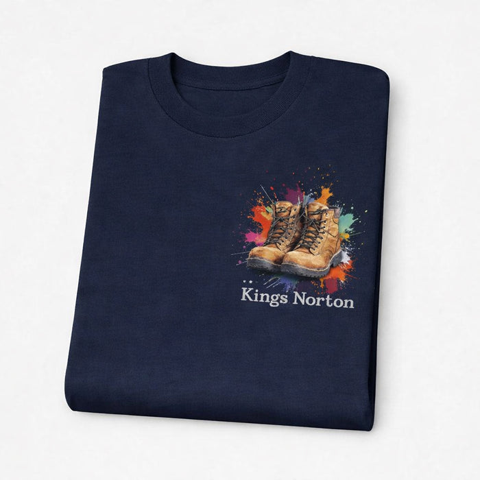 Kings Norton - T-Shirt - Colour Splash Design - Hiking Boots