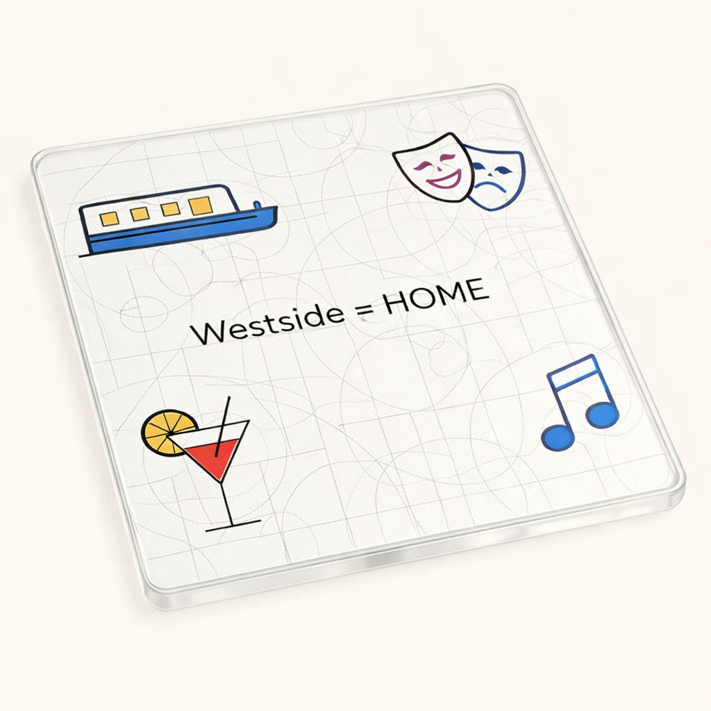 Westside - Coaster - Geometric Lines - Local Icons