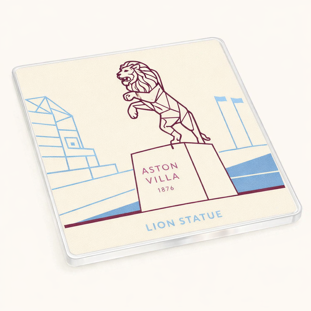 Aston Villa Acrylic Coaster Gift - Minimalist Villa Pride Design, Perfect for Football Supporters