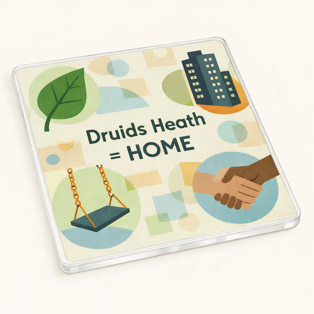 Druids Heath - Coaster - Mid-Century Retro - Local Icons