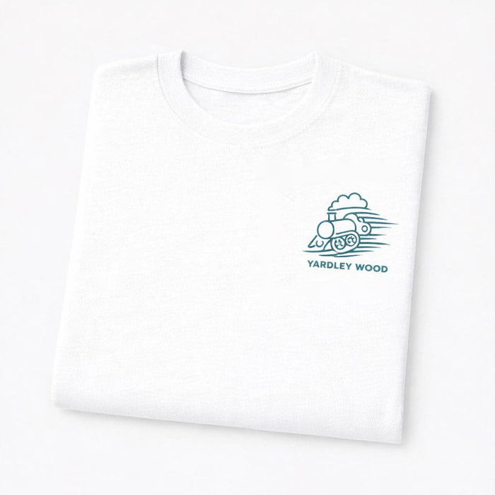 Yardley Wood - T-Shirt - Minimal Line Icon Design - Train