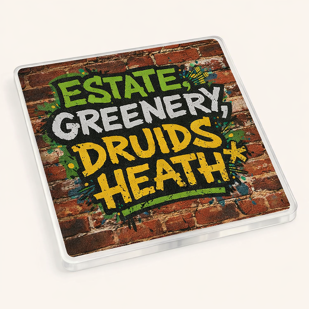 Druids Heath - Coaster - Urban Street Art - Word Stack