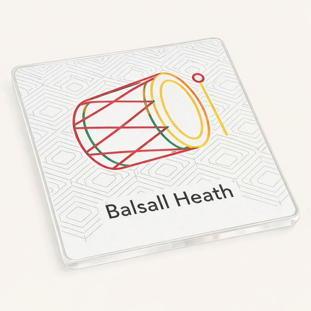 Balsall Heath - Coaster - Geometric Lines - Dohl Drum