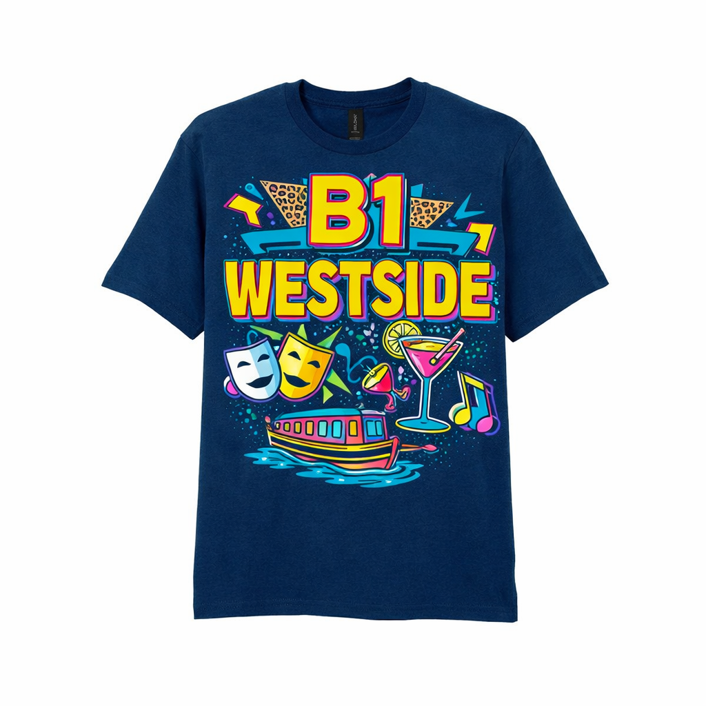 Westside - T-Shirt - Playful Neon Vibe Design