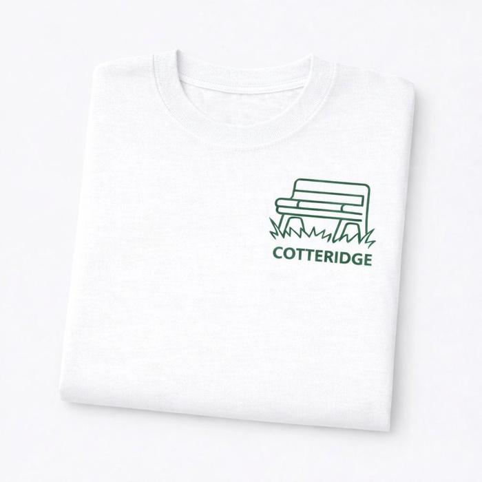 Cotteridge - T-Shirt - Minimal Line Icon Design - Park Bench