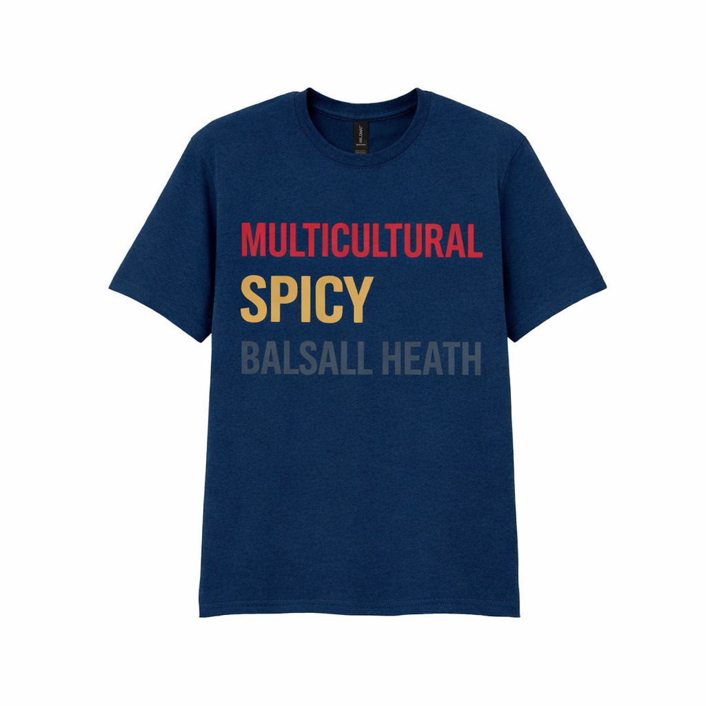 Balsall Heath - T-Shirt - Minimal Type Stack Design