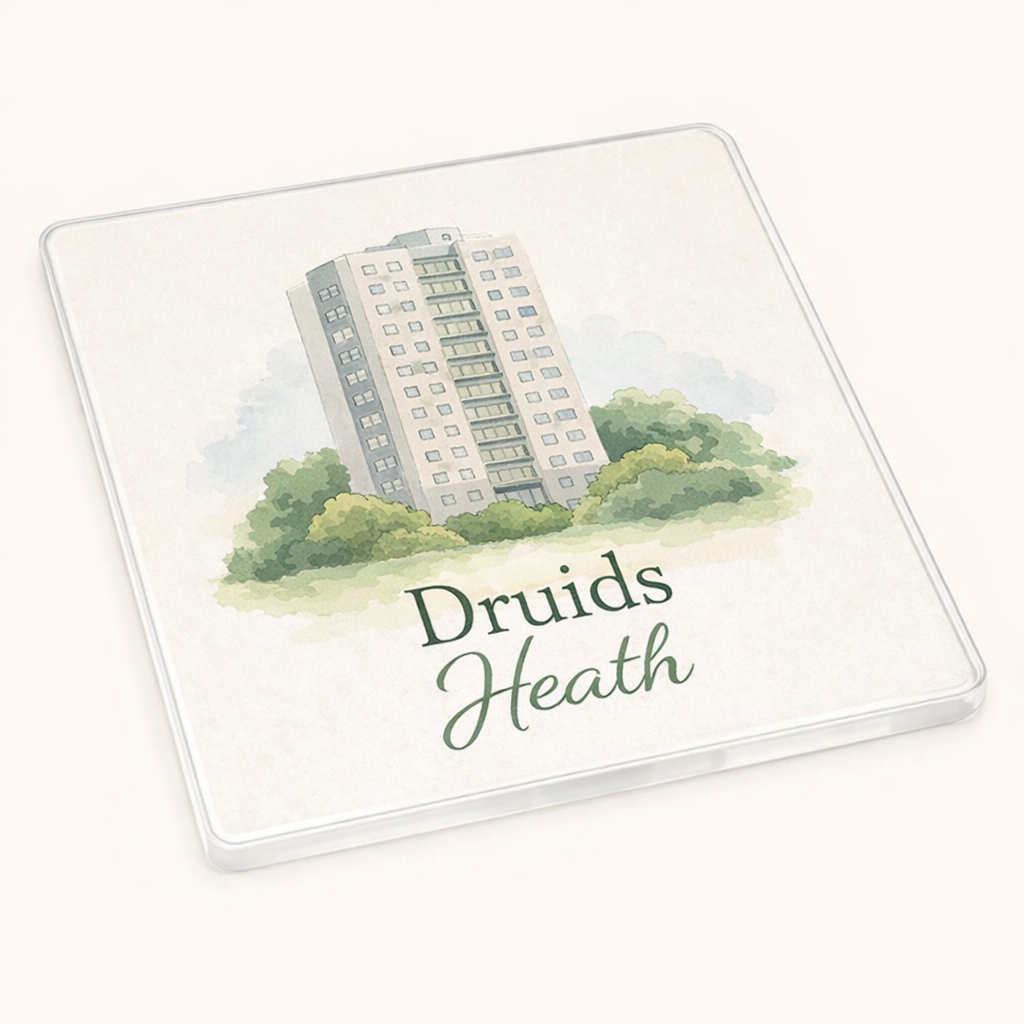 Druids Heath - Coaster - Soft Watercolours - Tower Block