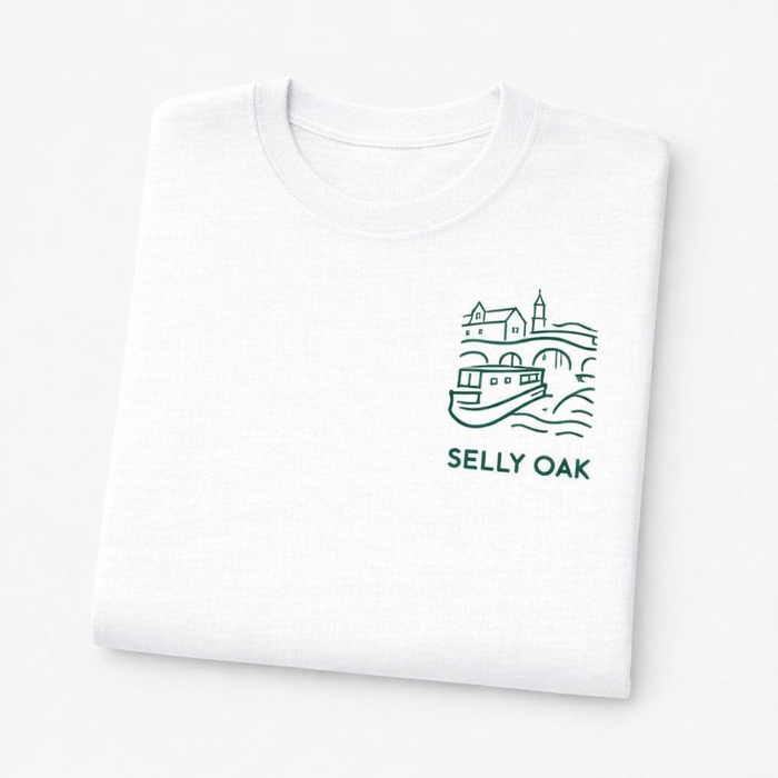 Selly Oak - T-Shirt - Minimal Line Icon Design - Canal