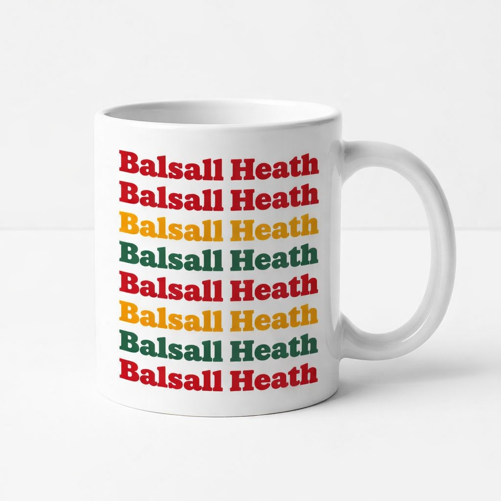 Balsall Heath - Mug - Colour Burst Postcode Design