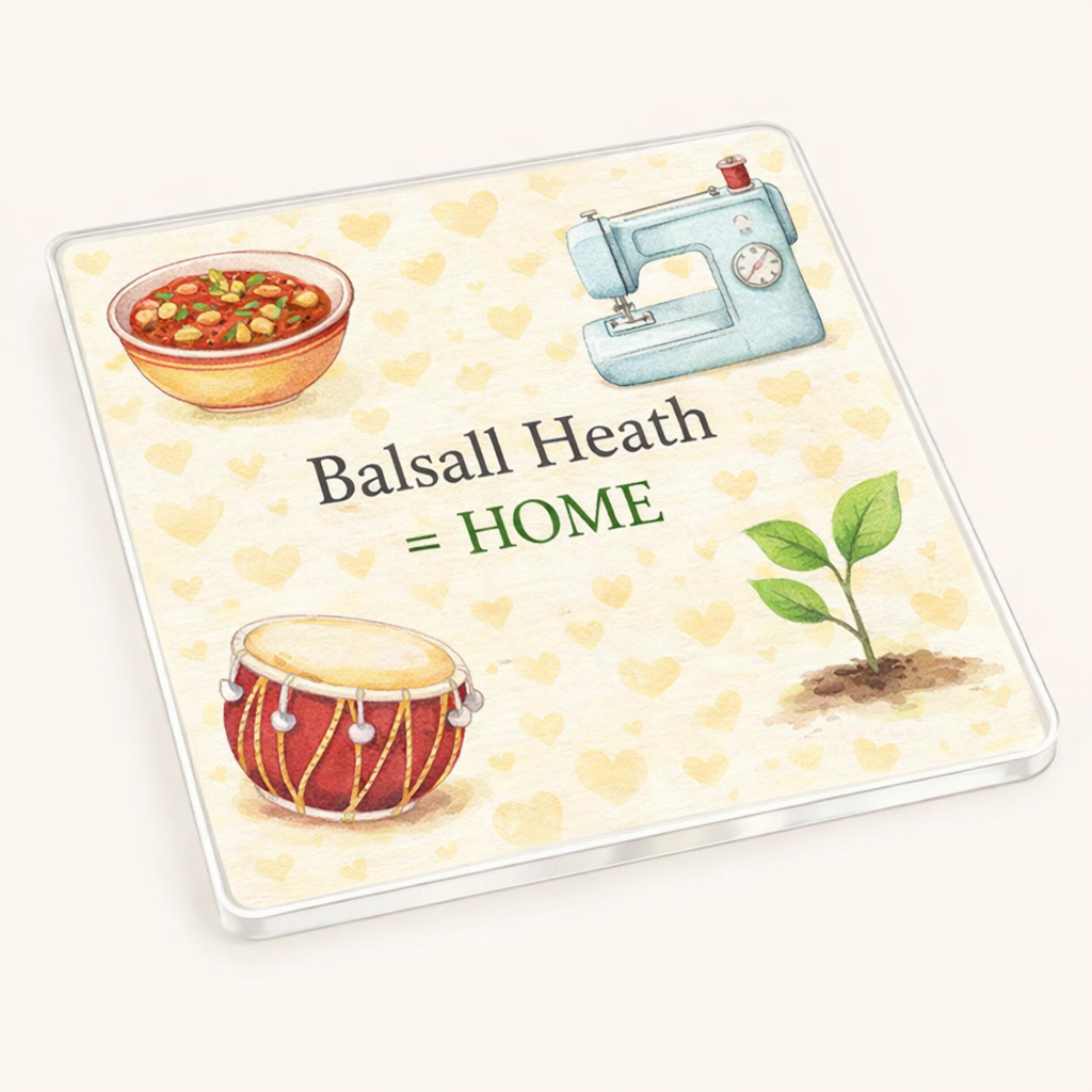 Balsall Heath - Coaster - Soft Watercolours - Local Icons