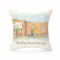 Yardley Wood - Cushion - Artistic Illustration Design - Yardley Wood Library