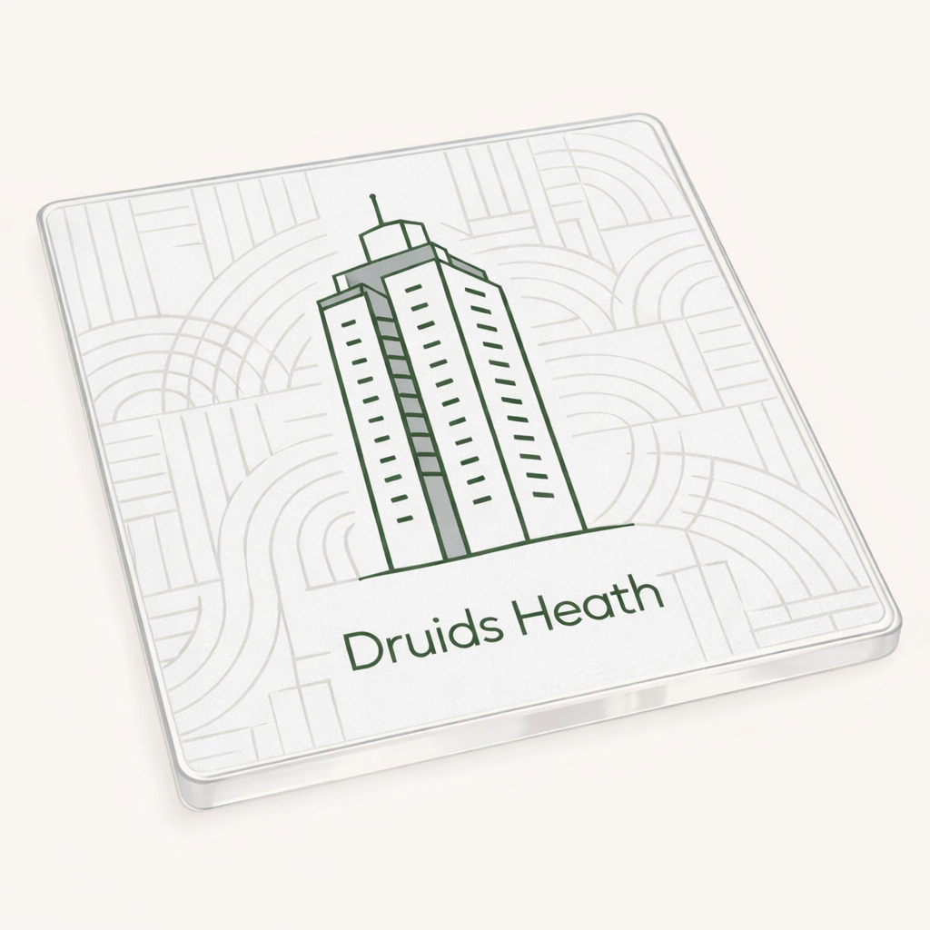 Druids Heath - Coaster - Geometric Lines - Tower Block