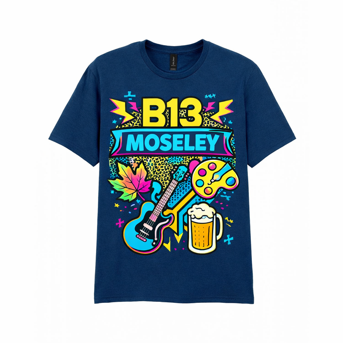 Moseley - T-Shirt - Playful Neon Vibe Design