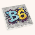 Aston Villa FC Urban Vibe B6 Acrylic Coaster Gift - Unique Graffiti Design for Football Enthusiasts