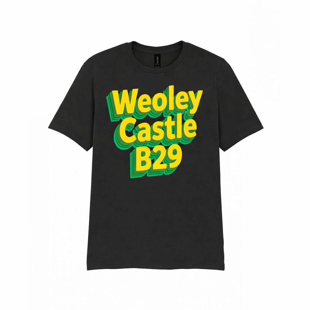 Weoley Castle - T-Shirt - Bold 3D Type Design
