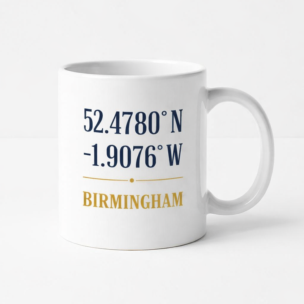 Birmingham - Mug - Elegant Coordinates Design