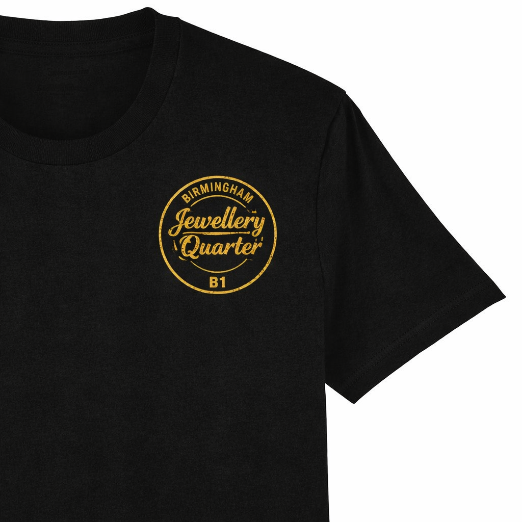 Jewellery Quarter - T-Shirt - B1 Vintage Stamp Design