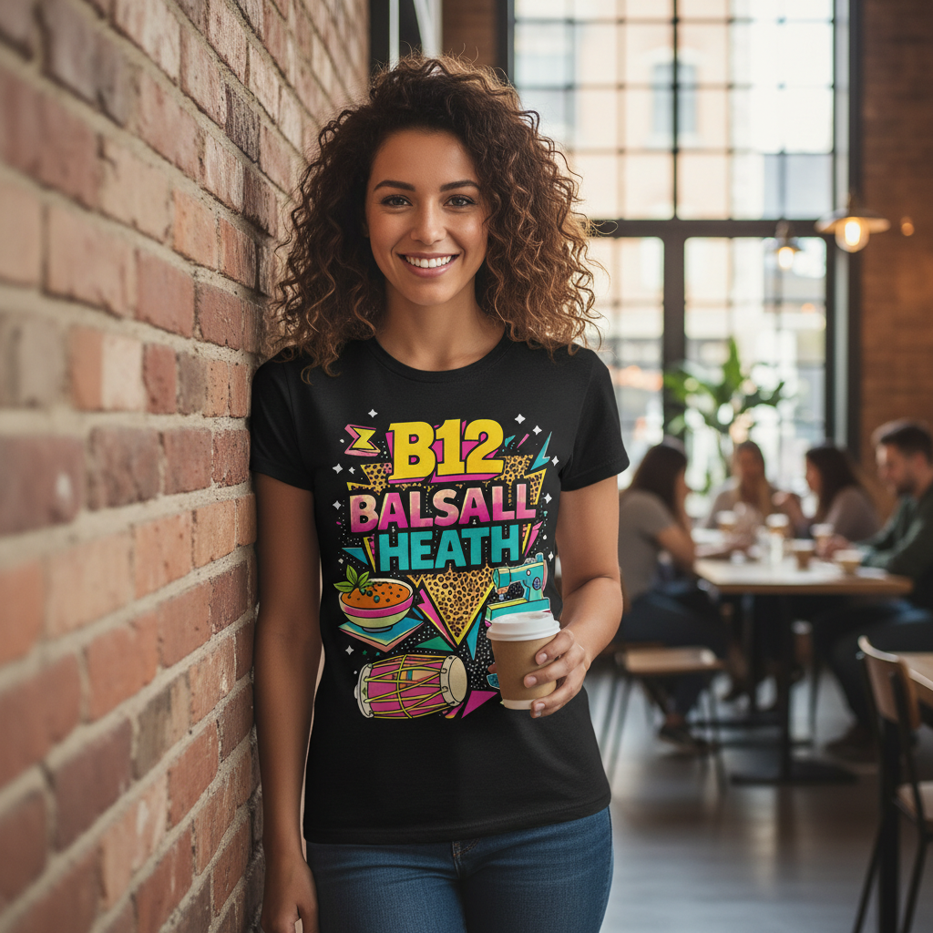 Balsall Heath - T-Shirt - Playful Neon Vibe Design