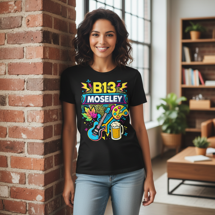 Moseley - T-Shirt - Playful Neon Vibe Design