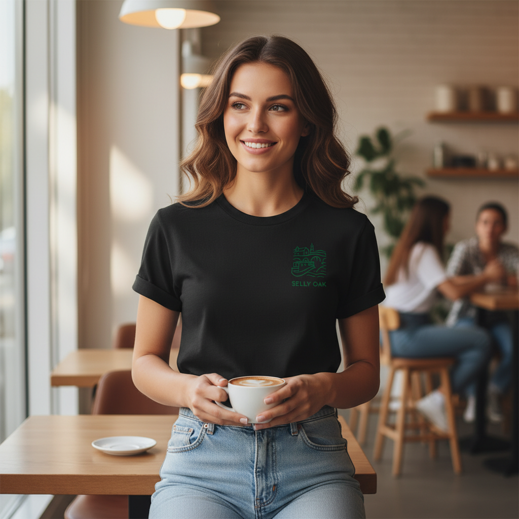 Selly Oak - T-Shirt - Minimal Line Icon Design - Canal