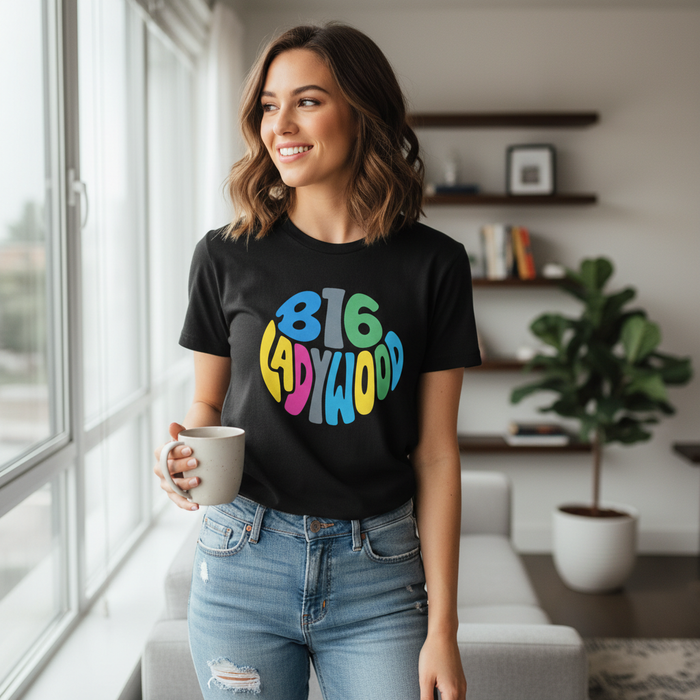 Ladywood - T-Shirt - Colour Burst Design
