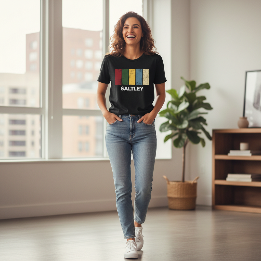 Saltley - T-Shirt - Colour Block Design