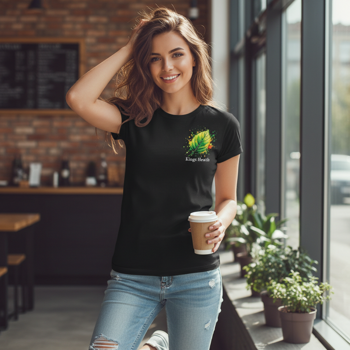 Kings Heath - T-Shirt - Colour Splash Design - Leaf