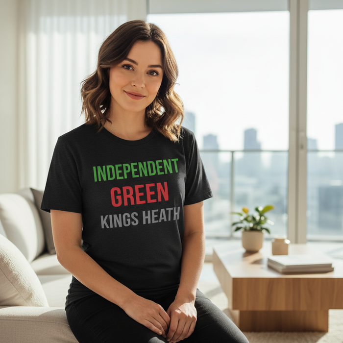 Kings Heath - T-Shirt - Minimal Type Stack Design