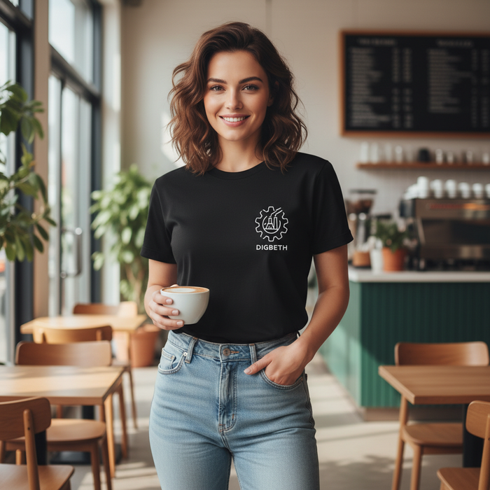 Digbeth - T-Shirt - Minimal Line Icon Design - Factory Cog