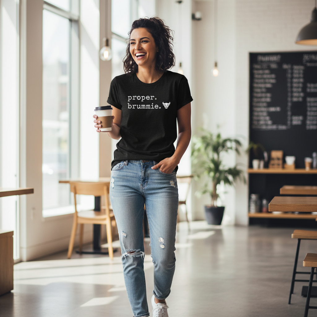 Birmingham - T-Shirt - Proper Brummie - Stamped Type