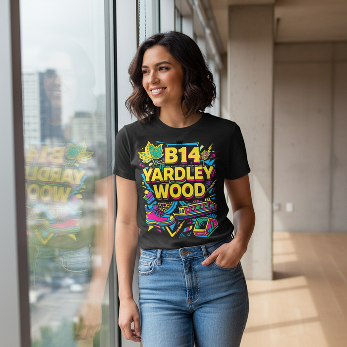Yardley Wood - T-Shirt - Playful Neon Vibe Design