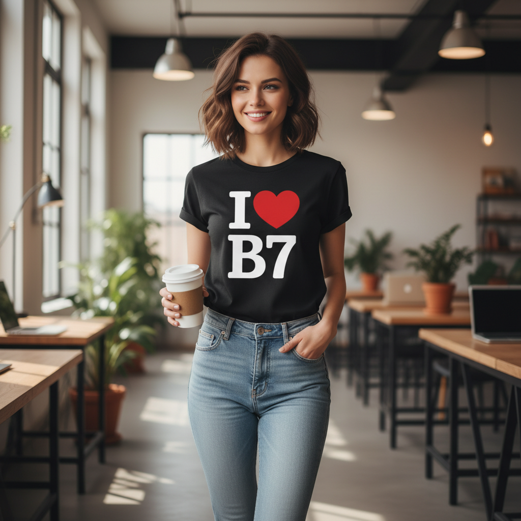 B7 - T-Shirt - I Heart B7 Design - Nechells | Vauxhall | Ashted | Duddeston