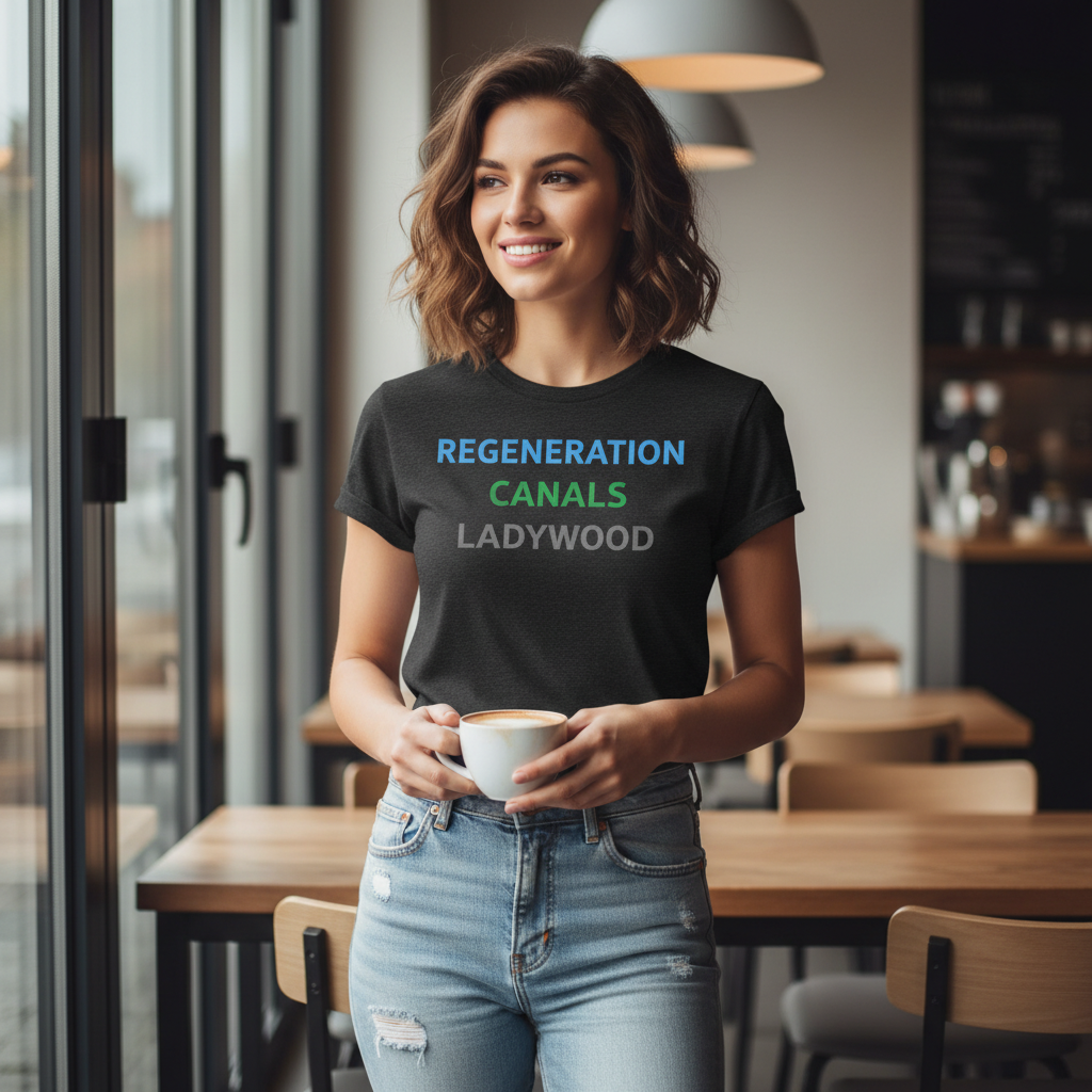 Ladywood - T-Shirt - Minimal Type Stack Design