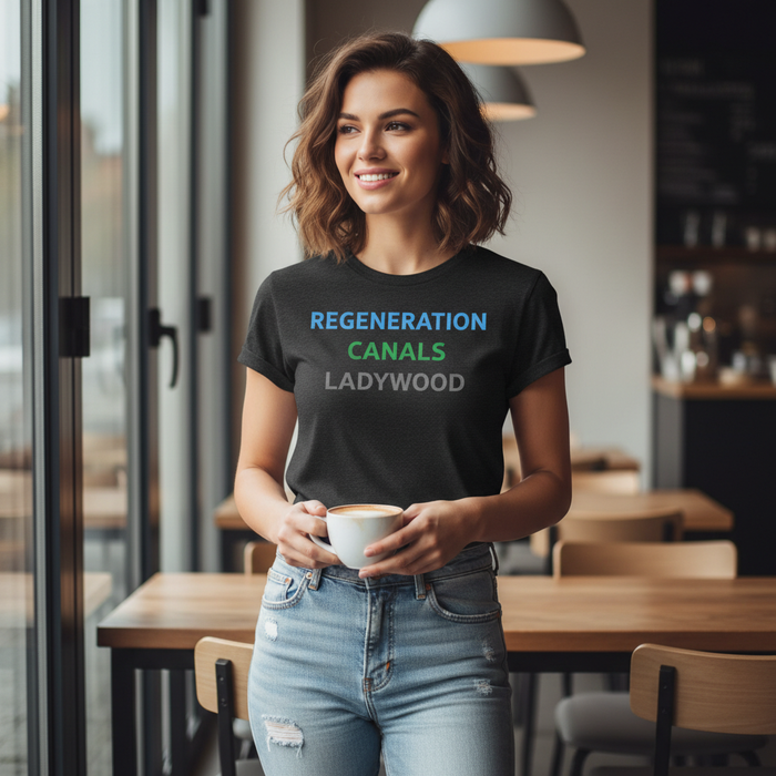 Ladywood - T-Shirt - Minimal Type Stack Design