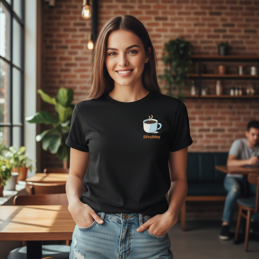 Stirchley - T-Shirt - Minimal Cool Design - Coffee Cup
