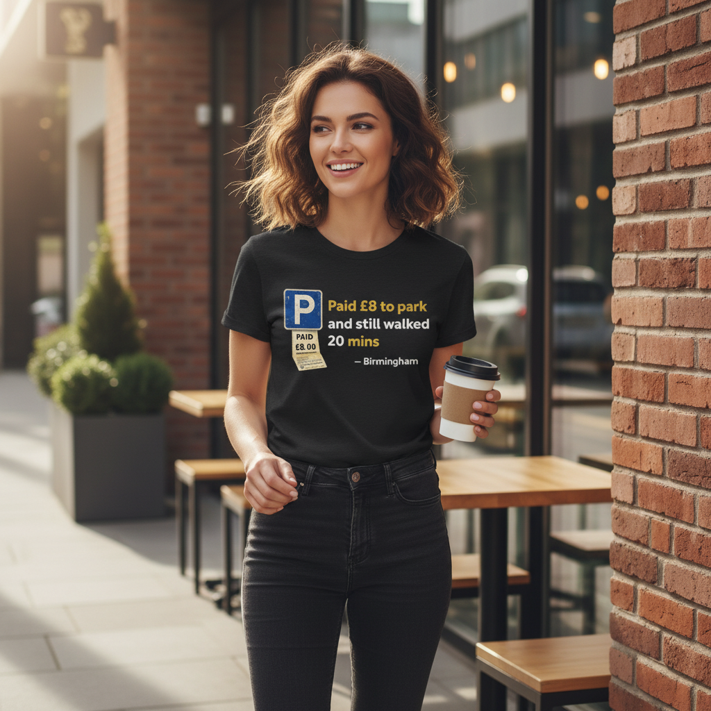 Birmingham - T-Shirt - Humorous Parking Blues Funny Design