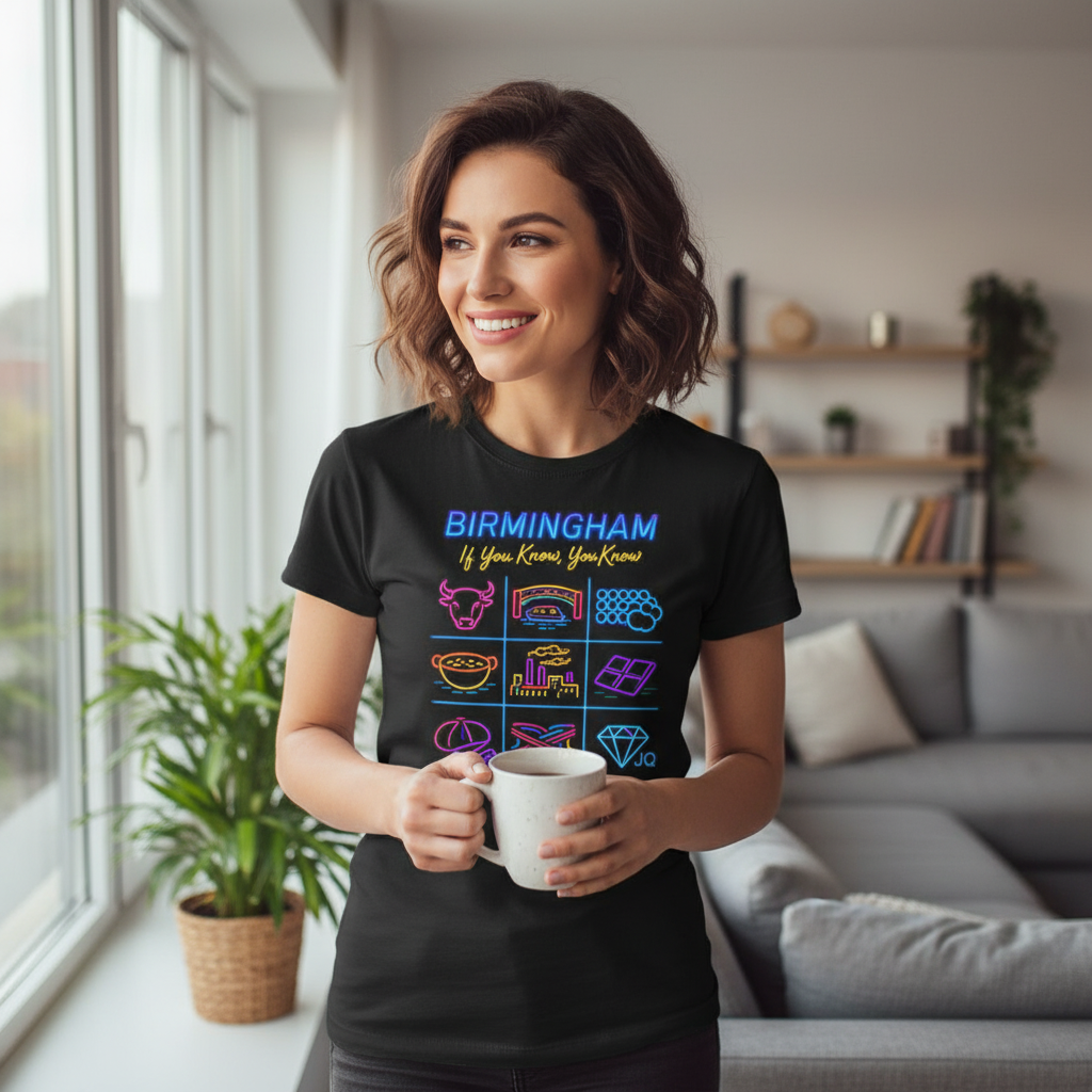 Birmingham - T-Shirt - Birmingham If You Know You Know Neon Icons
