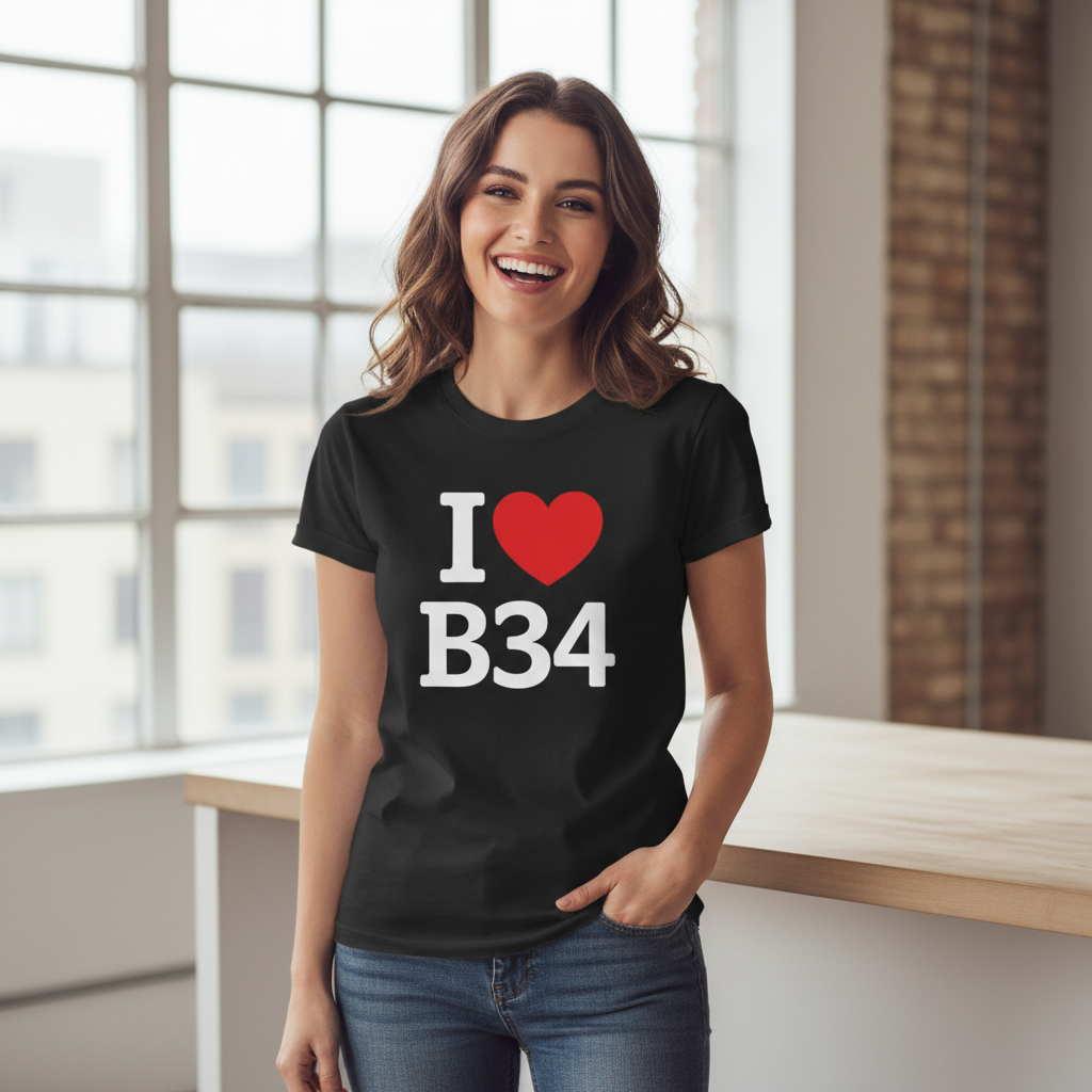 Buckland End - T-Shirt - I Heart B34 Design