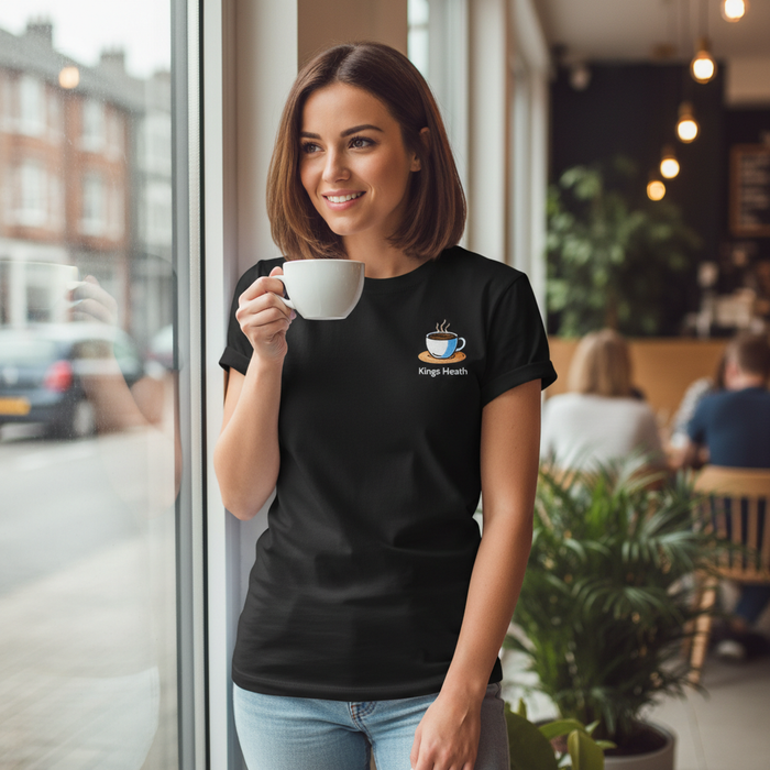 Kings Heath - T-Shirt - Bold Indie Design - Coffee Cup