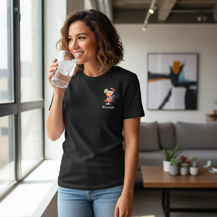 Westside - T-Shirt - Colour Splash Design - Cocktail Glass