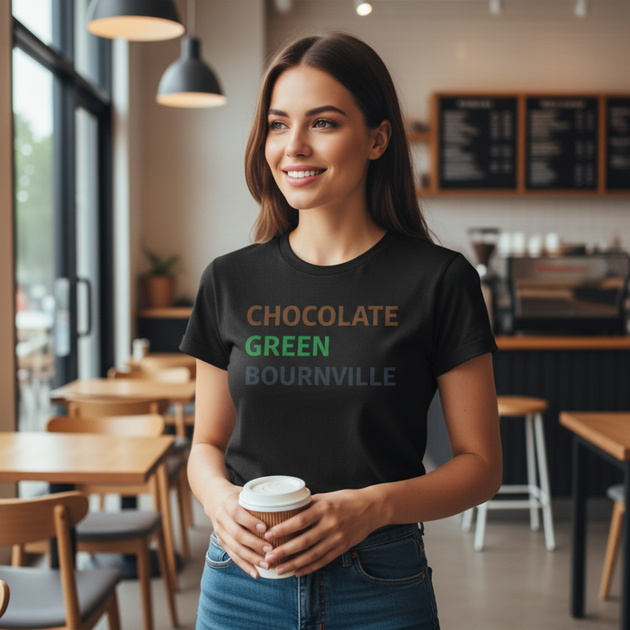Bournville - T-Shirt - Minimal Type Stack Design