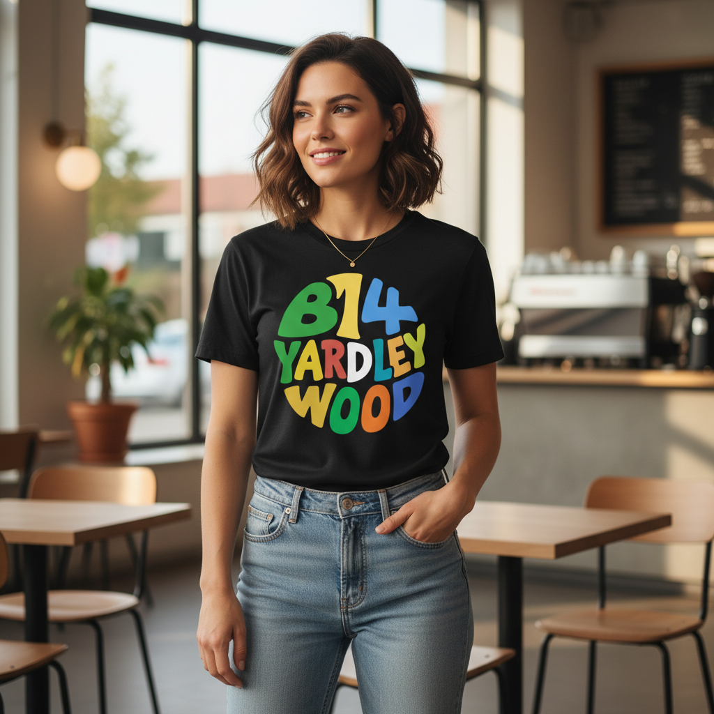 Yardley Wood - T-Shirt - Colour Burst Design