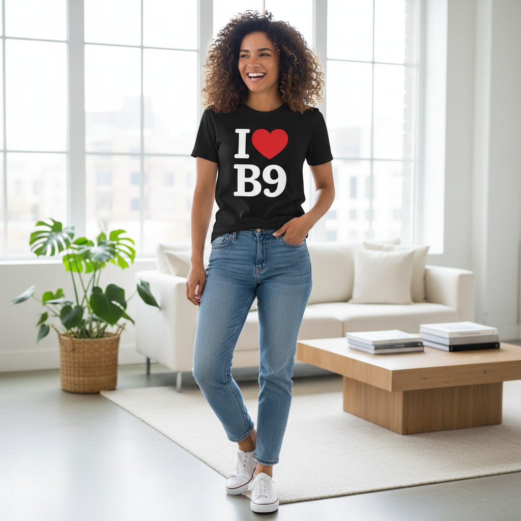 B9 - T-Shirt - I Heart B9 Design - Bordesley Green | Bordesley | Small Heath